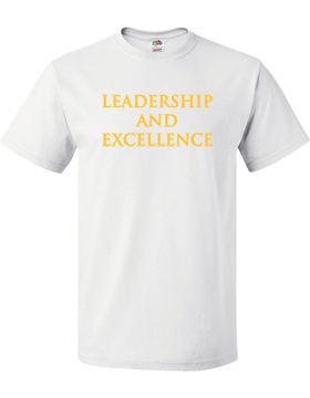 Army ROTC Screen Printed T-Shirt 4003 (Front: Leadership and Excellence Back: RO