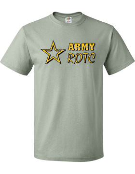 Army ROTC Screen Printed T-Shirt (Front Only: Army ROTC with Star)