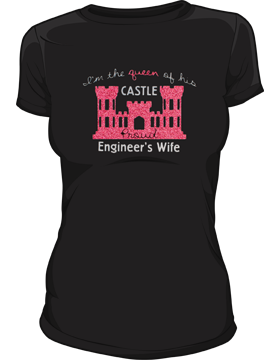 Screen Printed T-MIL-0020A, Queen of His Castle, Black, Heavyweight Screen Print