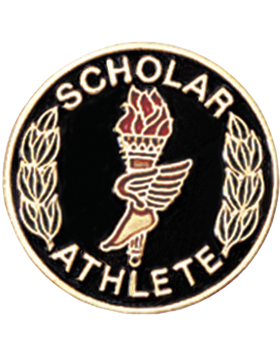 Enameled Sports Pin, Scholar Athlete