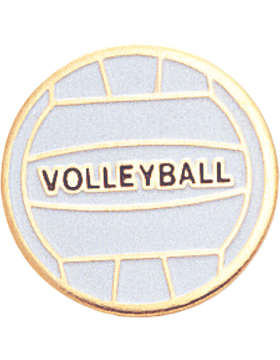Enameled Sports Pin, Volleyball
