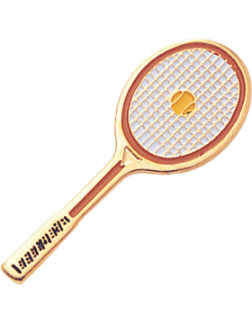 Enameled Sports Pin, Tennis