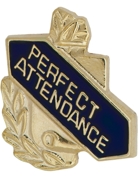 Enameled Academic Pin, Perfect Attendance