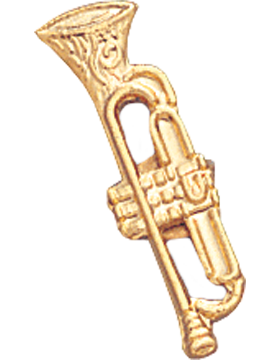 Enameled Instrument Pin, Trumpet