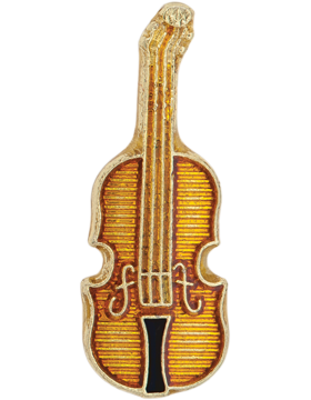 Enameled Instrument Pin, Violin