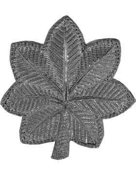 Police Rank (U-223S) Oak Leaf (Lieutenant Colonel) Corregated Nickel