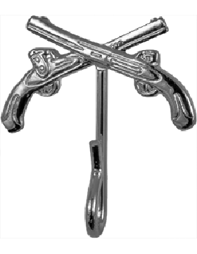 Crossed Pistol Hook (U-931S) Silver