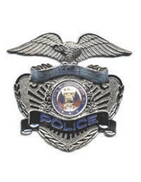 Dept of the Army Police Hat Badge Nickel with Number | US Military