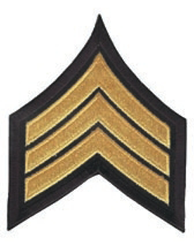 Chevron Sergeant Med Gold on Midnight Navy 3in U-CH301C (Pair)