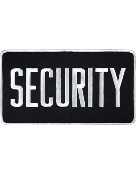 U-N117 Security 5in x 9in Patch with Fastener