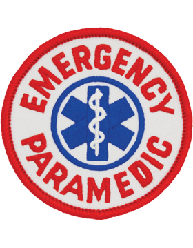 Novelty (U-N141B) Emergency Paramedic Round 3in Patch Red and Blue
