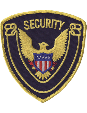 U-N145 Security 4in Patch with Gold Scroll