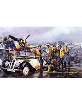 WWII Unframed Canvas Print Tough Day