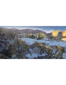 Korean War Unframed Canvas Print Chosin Fires