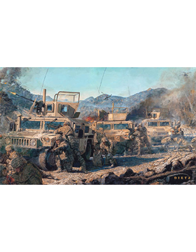 OEF Unframed Canvas Print Counter Attack