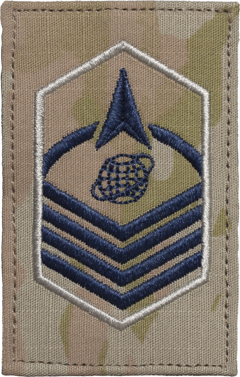 US Space Force Master Sergeant E-7 Rank OCP with Fastener