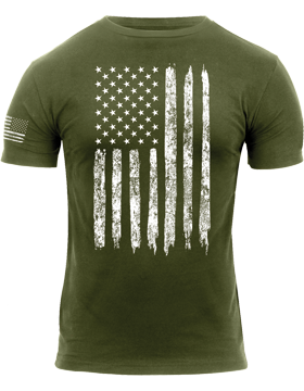 Rothco® Distressed US Flag Athletic Fit T-Shirt 2832