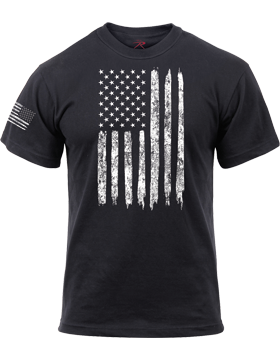 Rothco® Distressed White US Flag Athletic Fit T-Shirt 2901