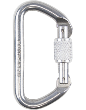 Silver D Locking Carabiner 376