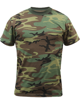 Woodland Camouflage T-Shirt Size Large