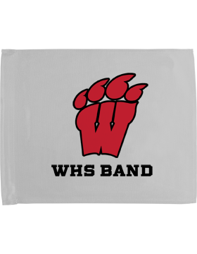 WHS Band White Car Flag