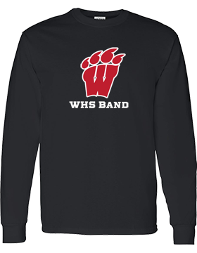 WHS Band Long Sleeve Black T-Shirt G540