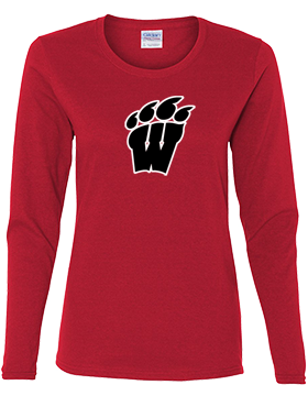 Weaver High School Long Sleeve Ladies Red T-Shirt G540L
