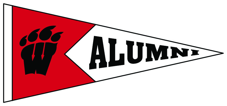 Weaver Bearcats Logo with Alumni Pennant Sticker