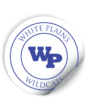 White Plains Wildcats Round Sticker