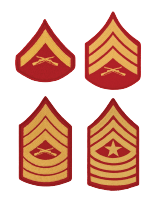 Gold on Red Chevrons