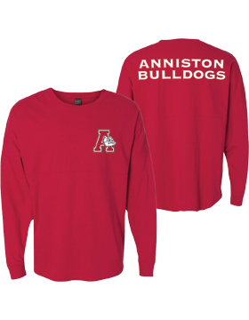 Anniston Bulldogs Red Game Day Long Sleeve Jersey 8229