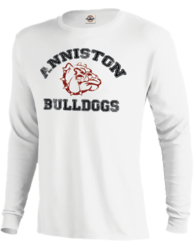 Anniston Bulldogs Long Sleeve White T-Shirt D61A