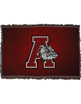 Anniston Bulldogs Throw Blanket, Large 38in x 54in