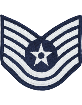 Female Air Force Chevron Blue and White (Pair) Technical Sergeant