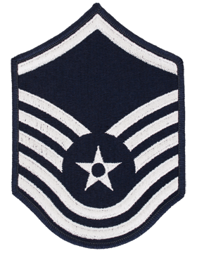 Male Air Force Chevron Blue and White (Pair) Master Sergeant
