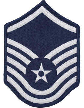 Female Air Force Chevron Blue and White (Pair) Master Sergeant