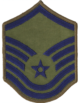 Male Air Force Chevron Subdued (Pair) Master Sergeant