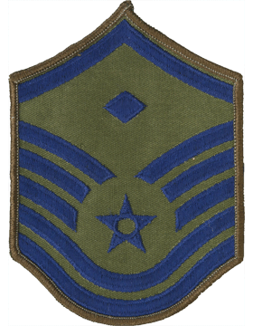 Male Air Force Chevron Subdued (Pair) Master Sergeant with Diamond