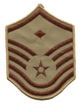 Male Air Force Chevron Desert (Pair) Master Sergeant with Diamond
