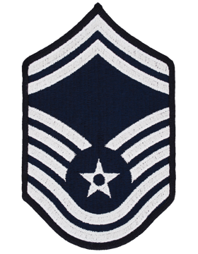 Male Air Force Chevron Blue and White (Pair) Senior Master Sergeant