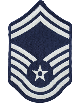 Female Air Force Chevron Blue and White (Pair) Senior Master Sergeant