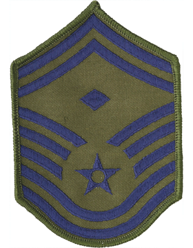 Male Air Force Chevron Subdued (Pair) Senior Master Sergeant with Diamond