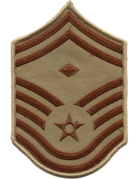 Male Air Force Chevron Desert (Pair) Senior Master Sergeant with Diamond