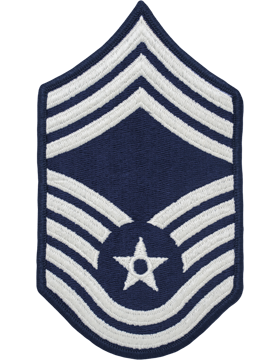 Female Air Force Chevron Blue and White (Pair) Chief Master Sergeant
