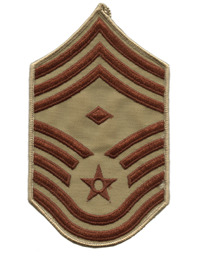 Male Air Force Chevron Desert (Pair) Chief Master Sergeant with Diamond