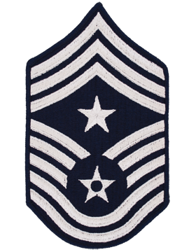 Male Air Force Chevron Blue and White (Pair) Command Chief Master Sergeant