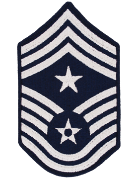 Female Air Force Chevron Blue and White (Pair) Command Chief Master Sergeant