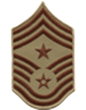 Male Air Force Chevron Desert (Pair) Command Chief Master Sergeant