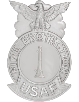 USAF Engineer Fire Badge(AF-810/B) Large Joint Back One Bugle Chrome