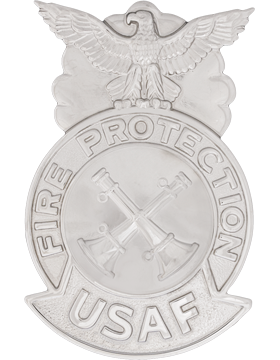 USAF Station Chief Badge(AF-812/D) large Joint Back Two Bugle(Crossed)All Chrome